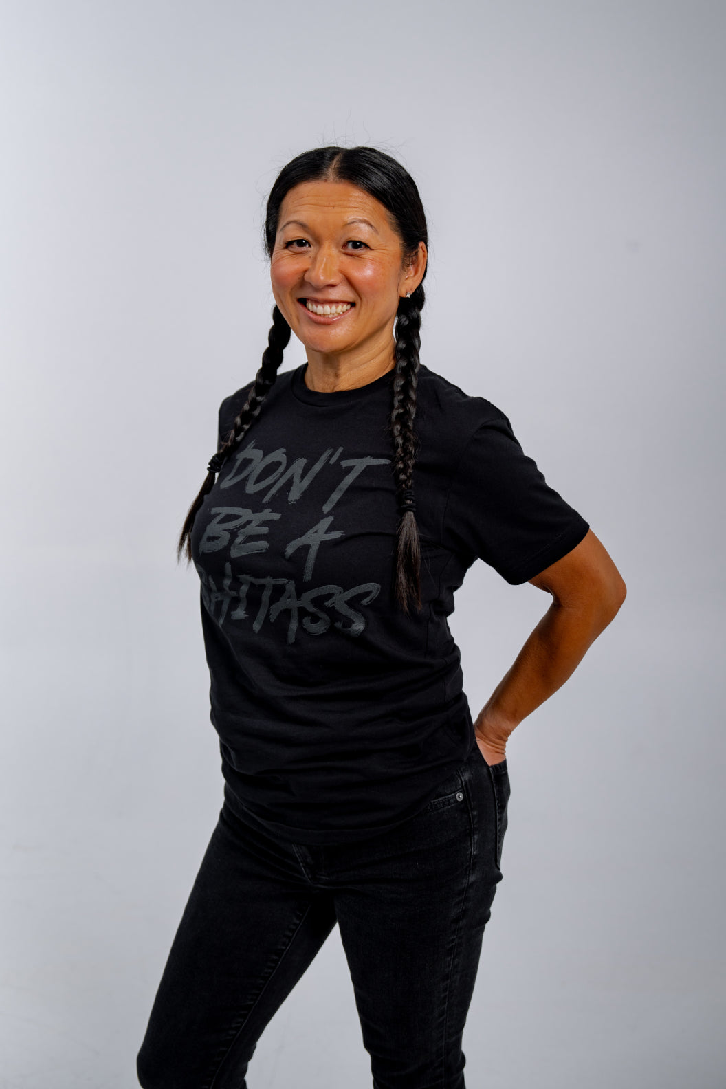 DON'T BE A SHITASS Short Sleeve - Black on Black