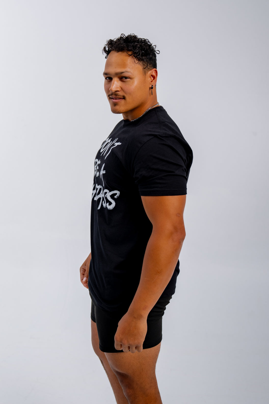 DON'T BE A SHITASS Short Sleeve - White on Black