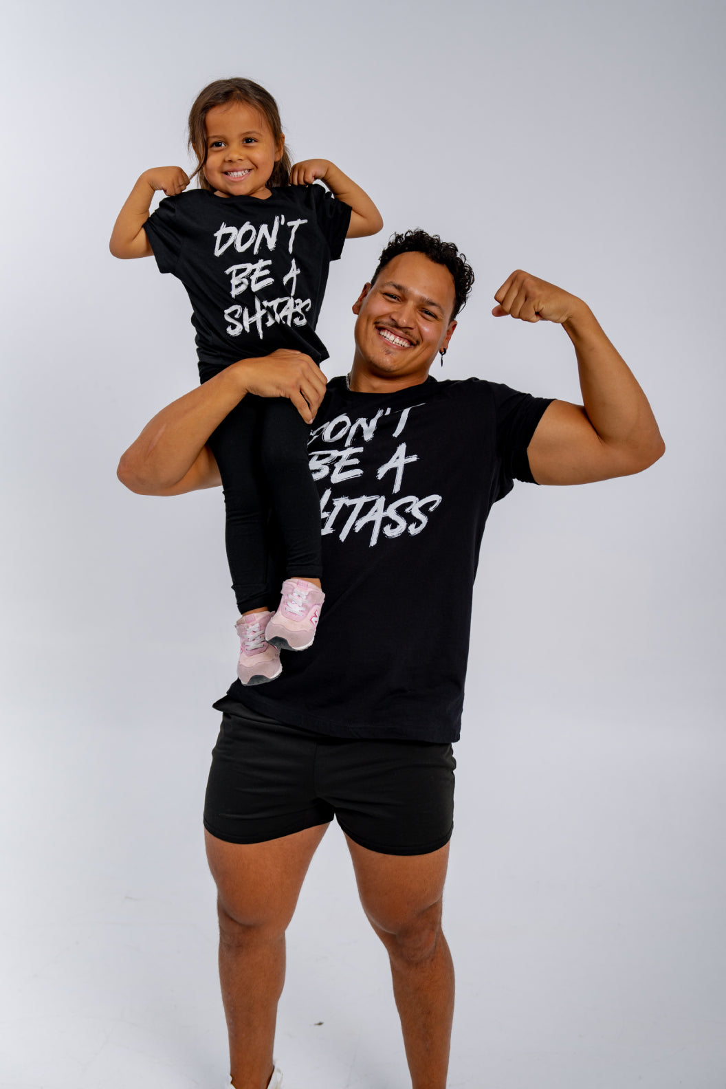 DON'T BE A SHITASS Short Sleeve - White on Black