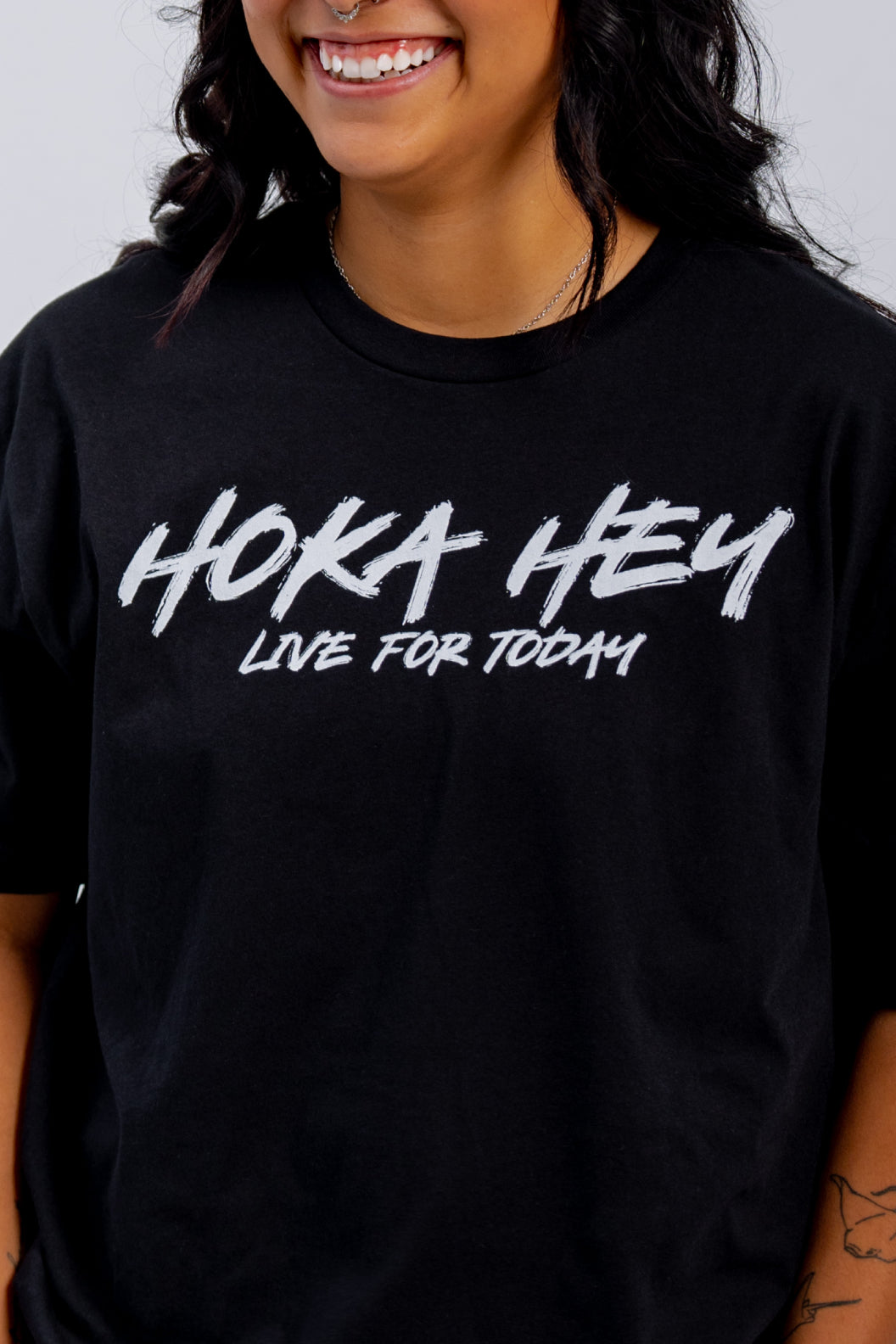 HOKA HEY LIVE FOR TODAY Short Sleeve - Black