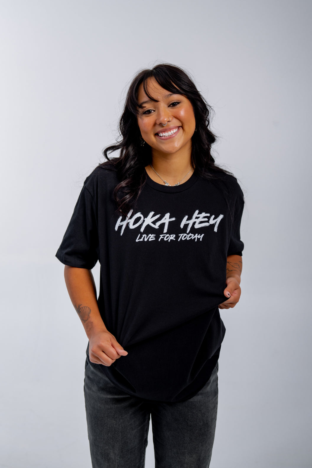 HOKA HEY LIVE FOR TODAY Short Sleeve - Black