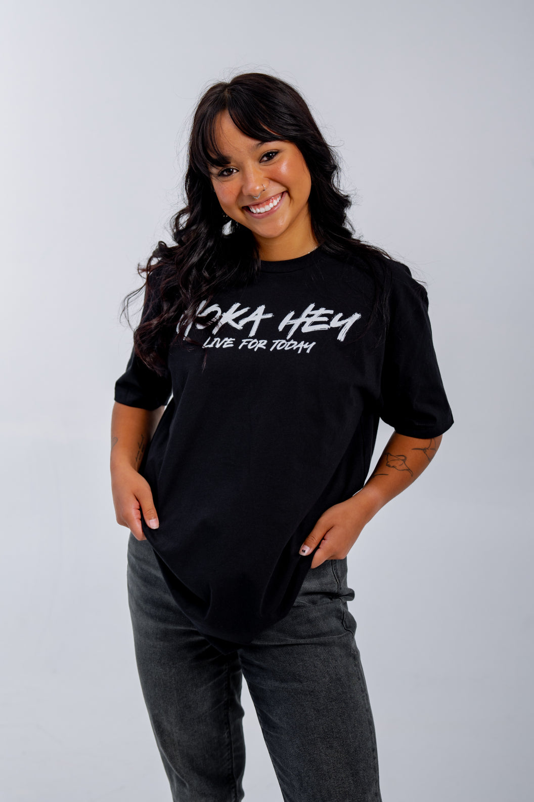 HOKA HEY LIVE FOR TODAY Short Sleeve - Black