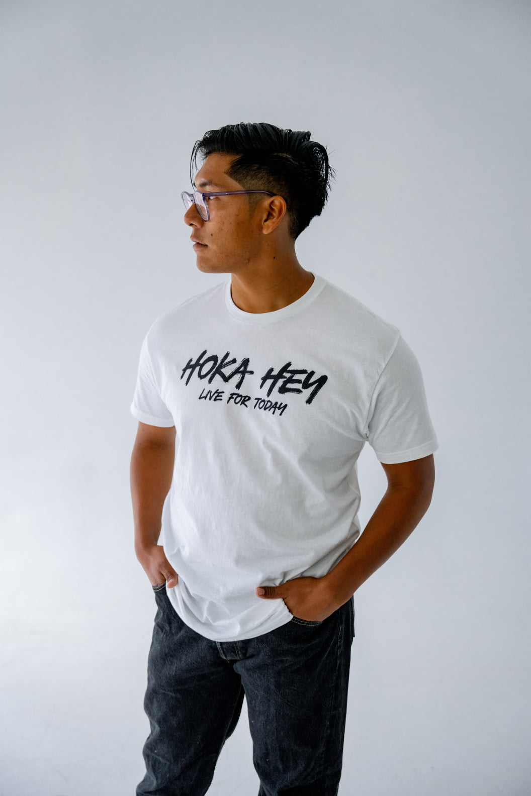 HOKA HEY LIVE FOR TODAY Short Sleeve - White