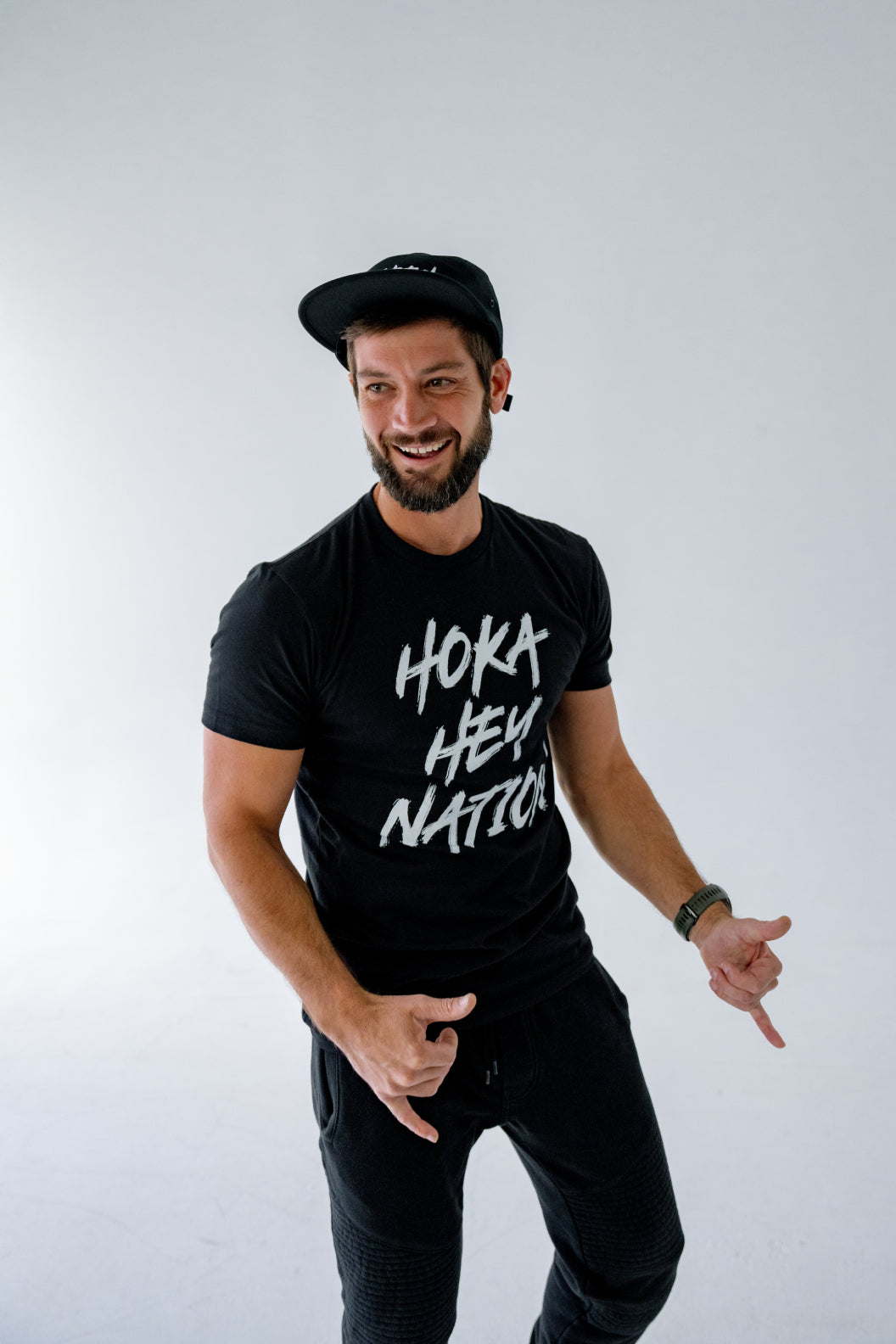 HOKA HEY NATION Short Sleeve - Black