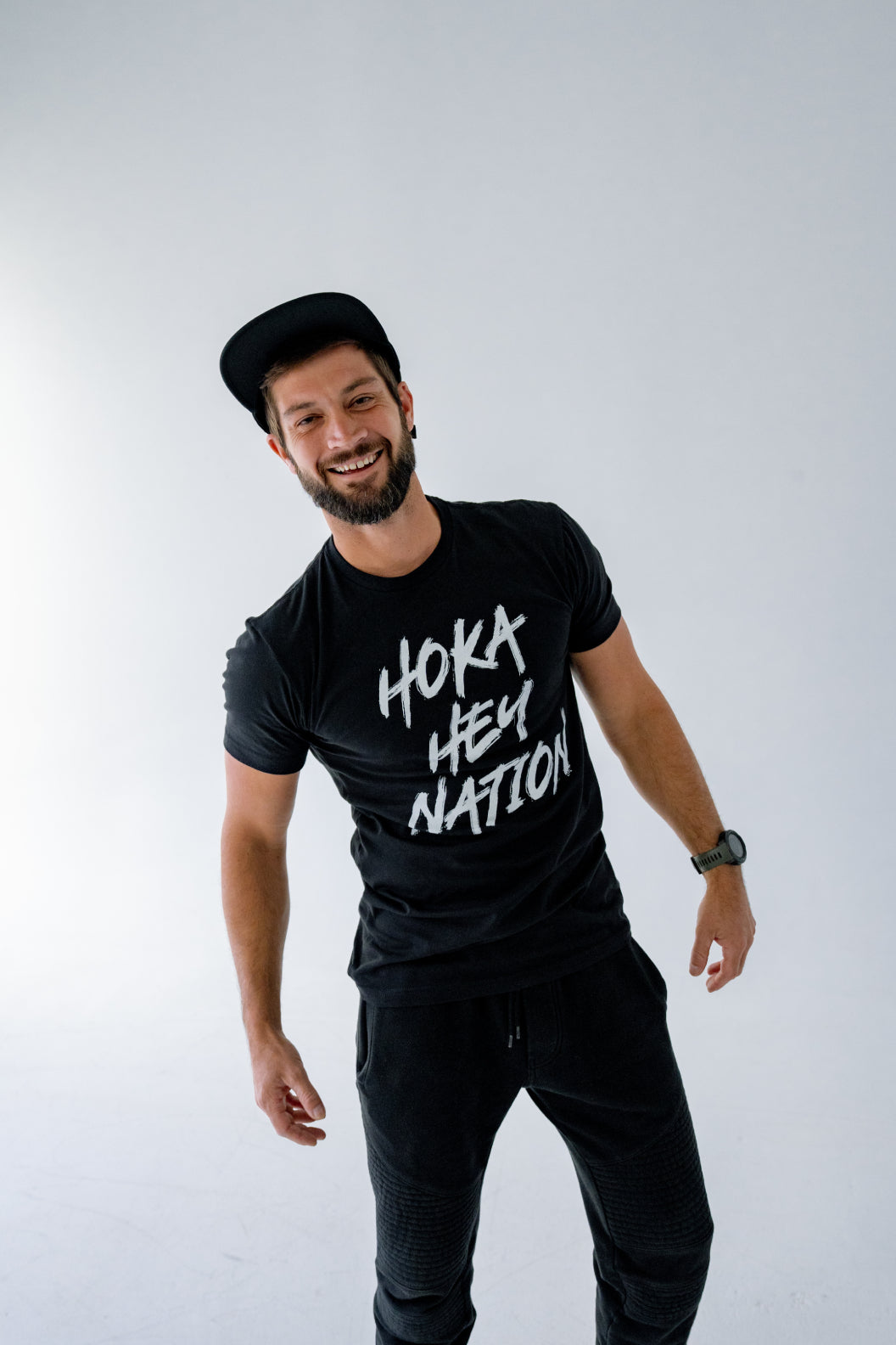 HOKA HEY NATION Short Sleeve - Black