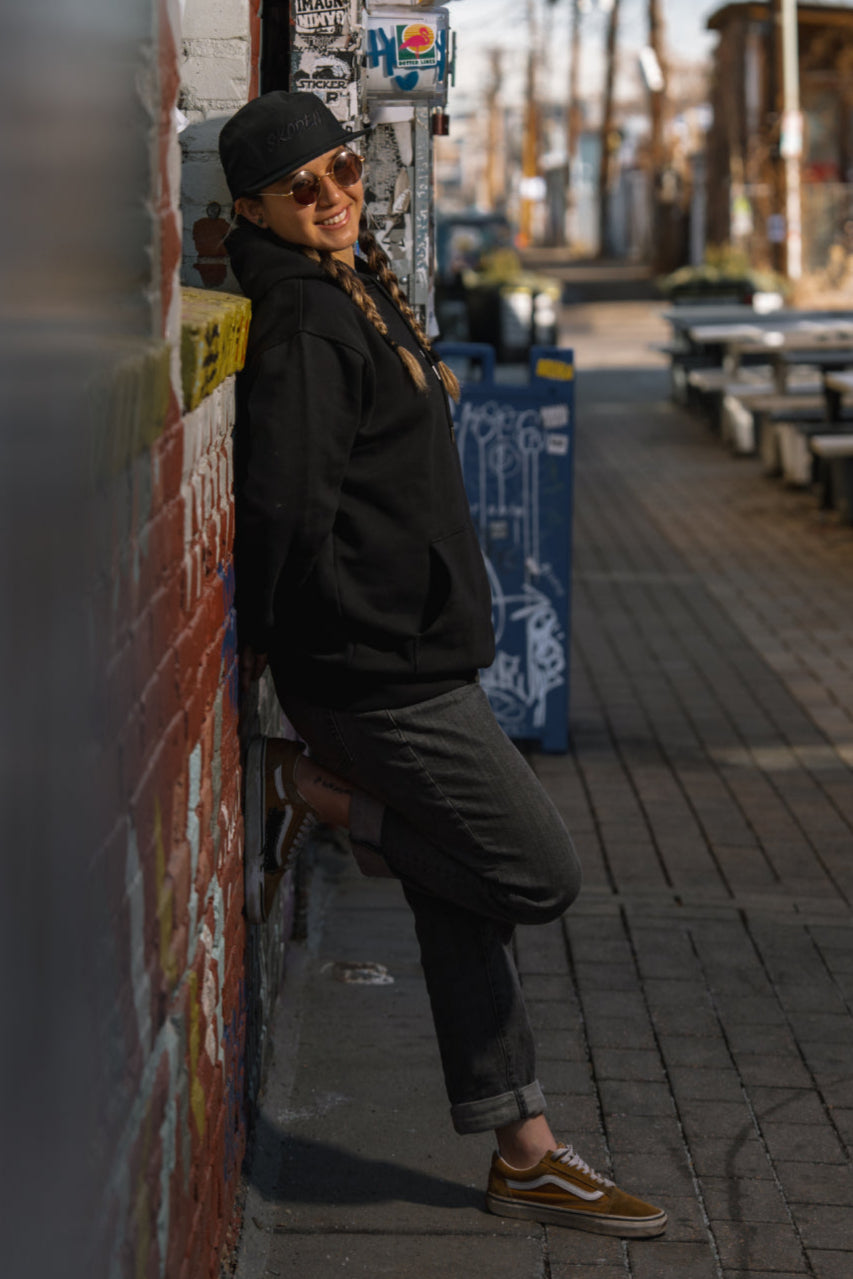 SKODEN Five Panel Cap - Black on Black